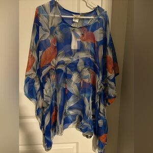 Exist Beach Swimwear Coverup Royal Flamingo One Size
